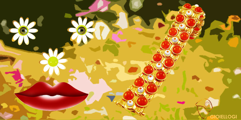 gioiellogi jewelry designer yellow gold bracelet and turquoise with diamonds  
